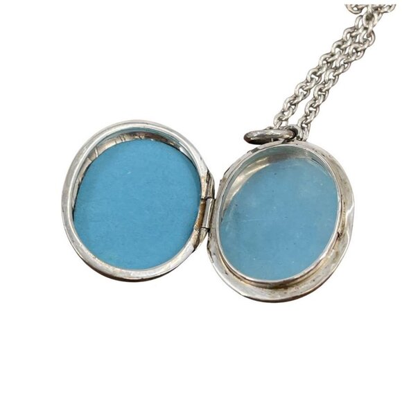 Tiffany & Co. Silver Notes Oval Fifth Ave Locket Pendant Necklace 16" – Rare! - Picture 4 of 7